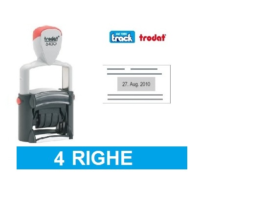 TIMBRO DATARIO PERSONALIZZABILE 4 RIGHE TRODAT 5440 Timbri Personalizzati  con logo online autoinchiostranti fai da te