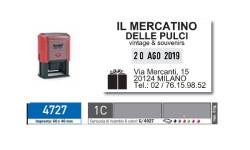 TIMBRI PERSONALIZZATI CON DATA E TESTO E LOGO 6 RIGHE PRINTY 4727